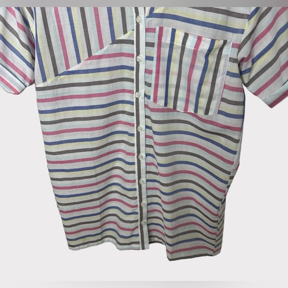 Lovers + Friends Striped Short Sleeve Button Down Camp Dress - XS - Picture 6 of 11